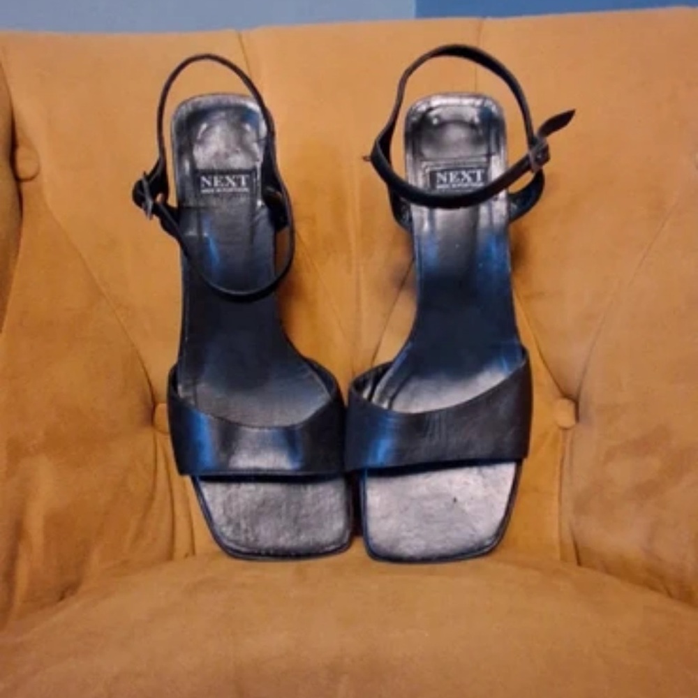 Next Black Strappy Heels